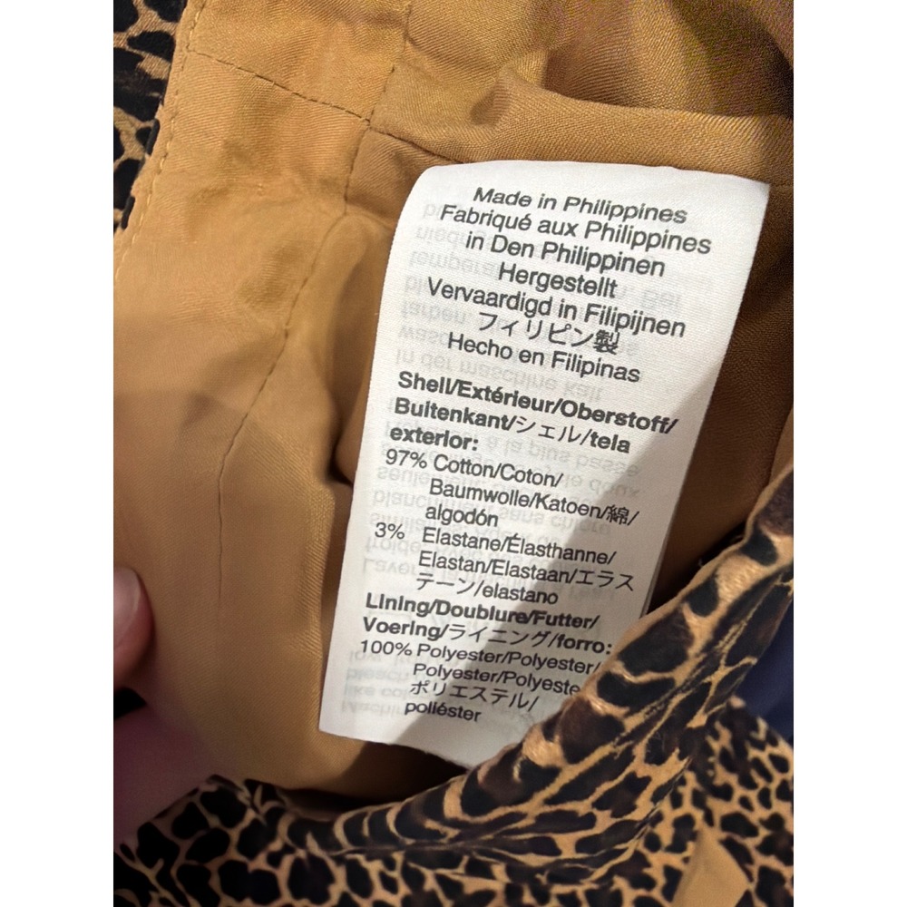 J.Crew Pencil Skirt Womens 10 Tan Black Leopard Print Velvet Knee Length - Picture 5 of 5